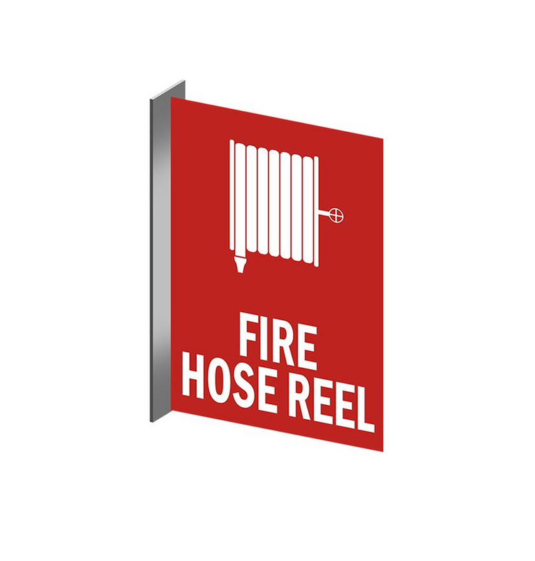 PVC Fire hose reel location Right Angle Sign - Premium  from Firebox - Shop now at Firebox Australia