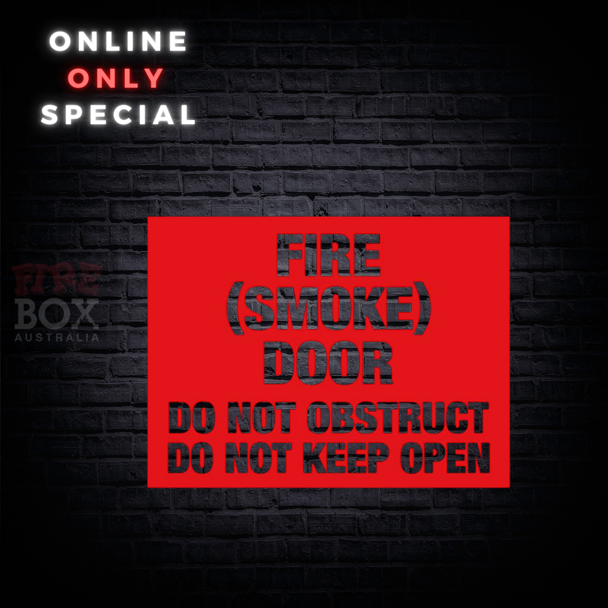 FireboxPVC Fire smoke door do not obstruct do not keep open Sign | by ...