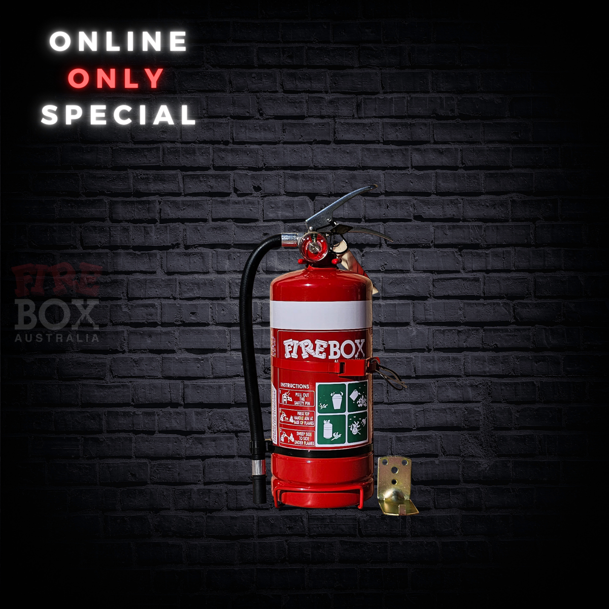 2.5kg Dry Chemical Powder Extinguisher with Vehicle Bracket
