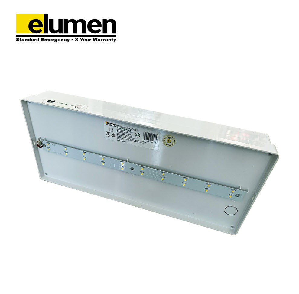 LED Wide Body Exit -Emergency - Premium Exit & Emergency Lighting from elumen - Shop now at Firebox Australia