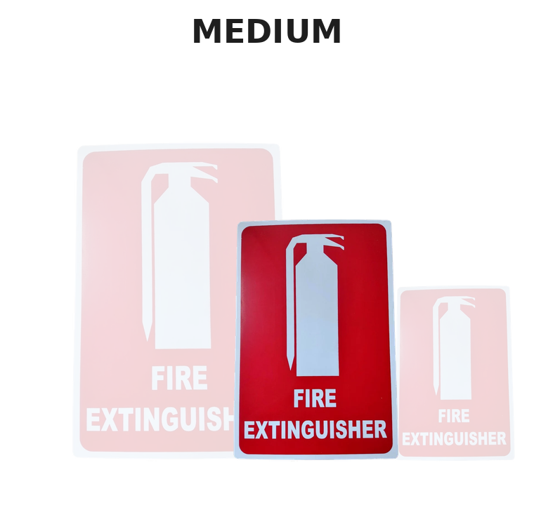 Medium Fire Extinguisher Location Sign